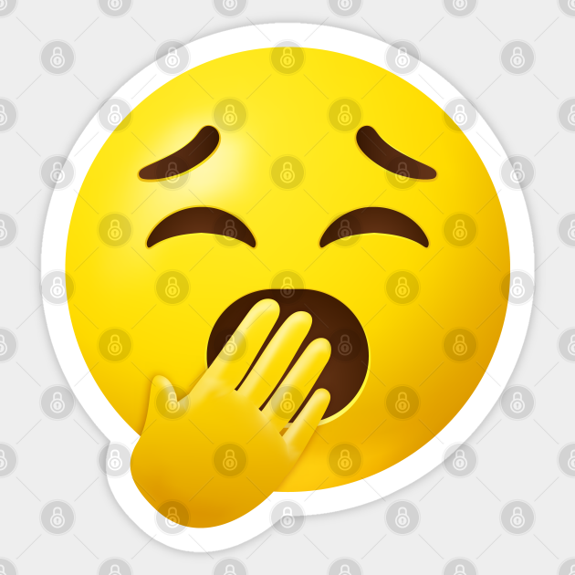 Yawning face emoji Yawning Face Emoji Sticker TeePublic